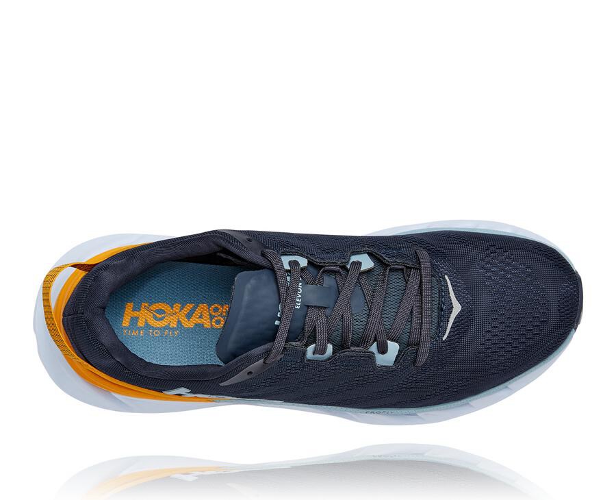 Running Shoes Mens - Hoka One One Elevon 2 - Navy/White - JQBWYEG-04